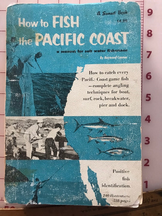 Vintage 1950s Fishing Book Pacific Coast Sunset Publication 