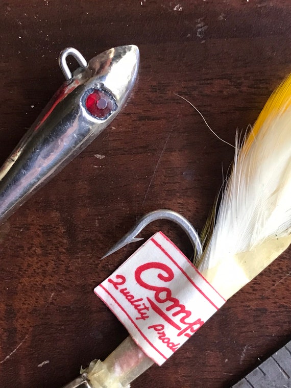 3 Vintage Feather Fishing Lures -  Canada