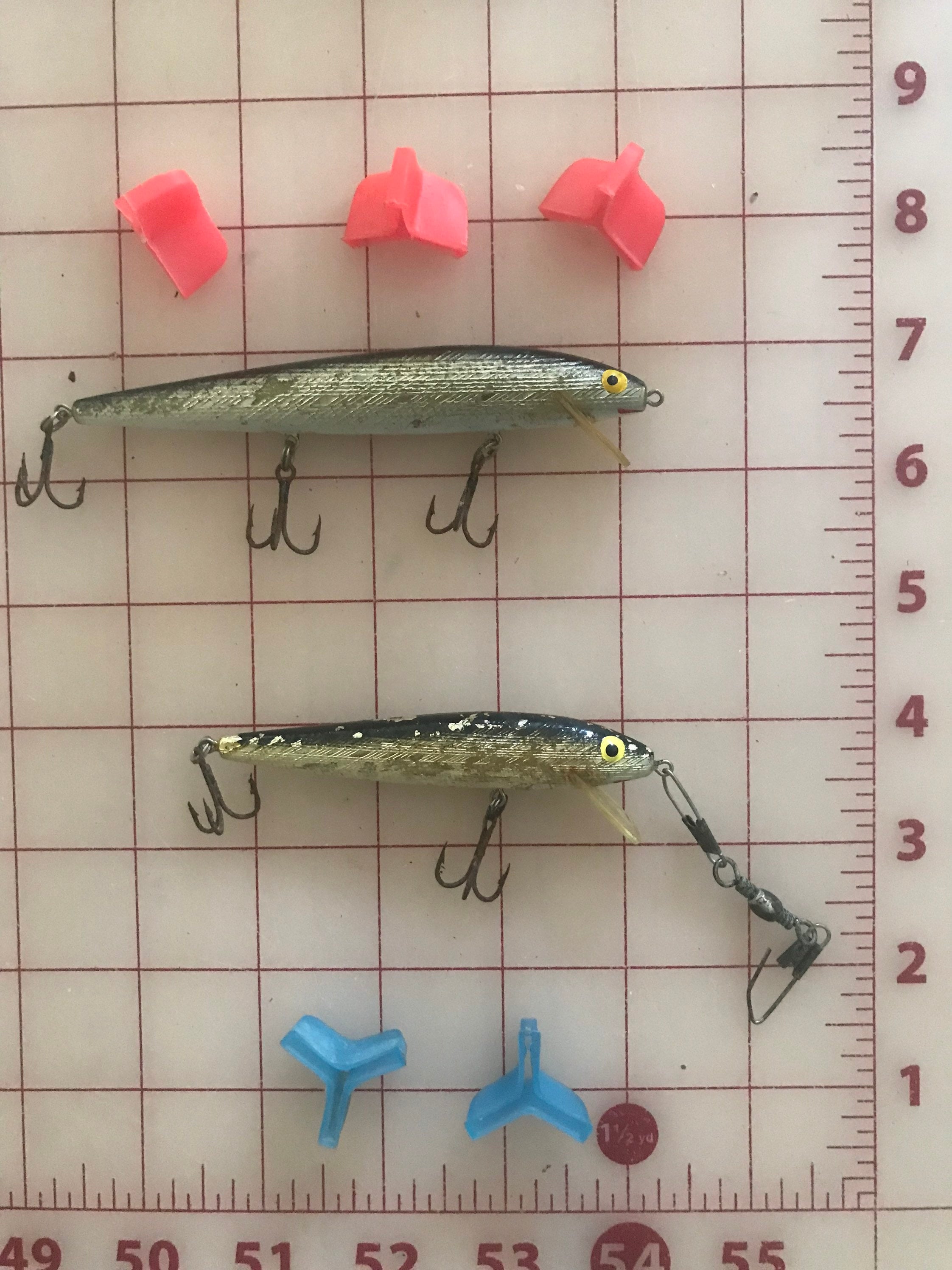 Vintage 1950s 1960s Floating Minnow Fishing Lures Rapala Shiny