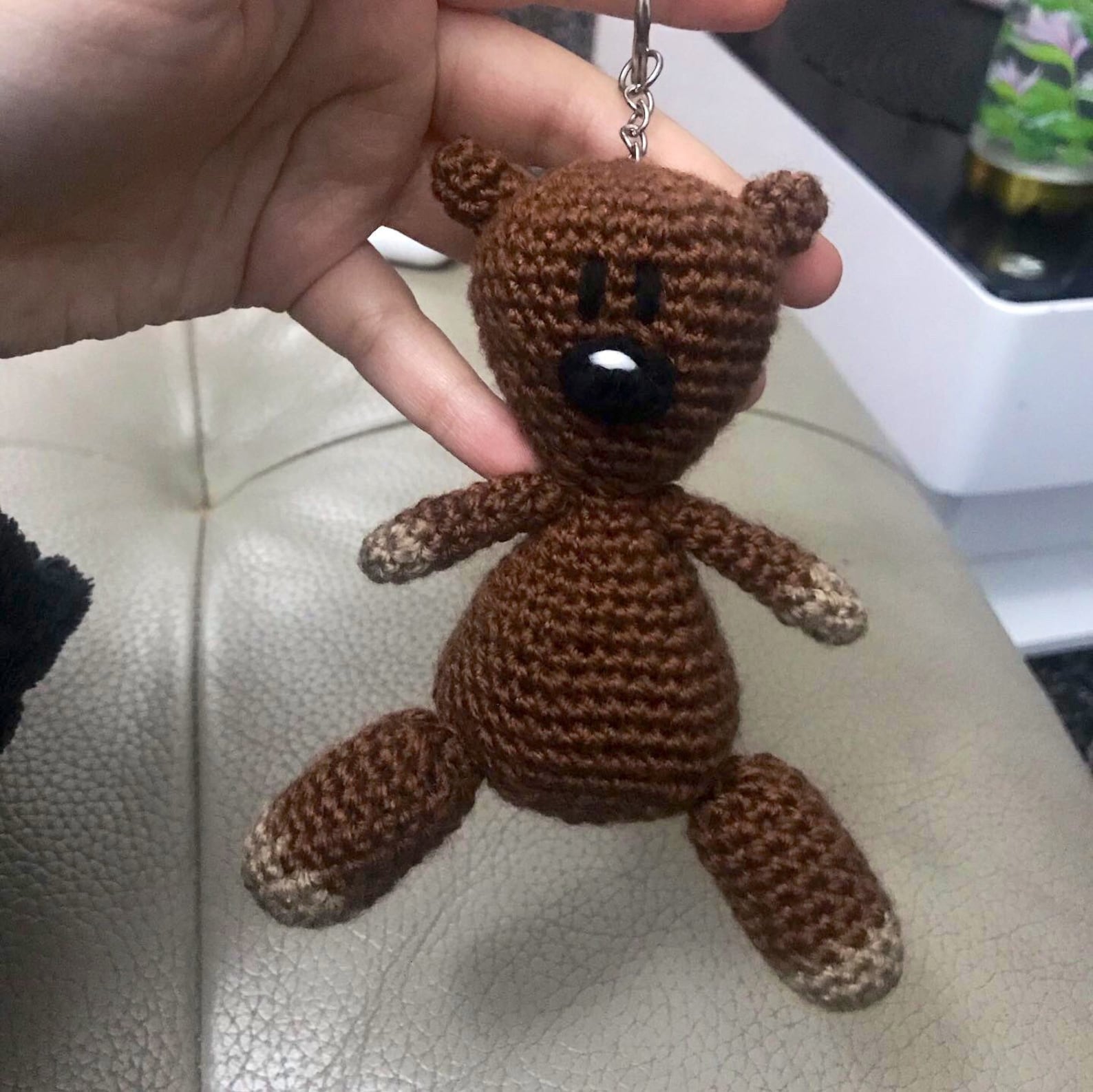 Mini Mr Bean Teddy Keychain Crochet Etsy