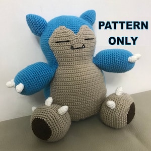 PATTERN ONLY - Crochet Snorlax Amigurumi Plush Toy
