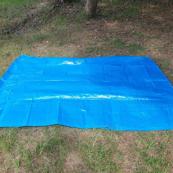 PE Tarpaulin: The Ultimate Choice for Asset Protection/SIZE 5.6FT x 7.6FT Blue/ Made In Taiwan