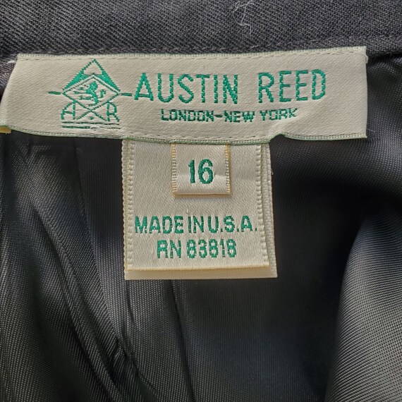 VTG Austin Reed Black Pencil Skirt Worsted Wool S… - image 7