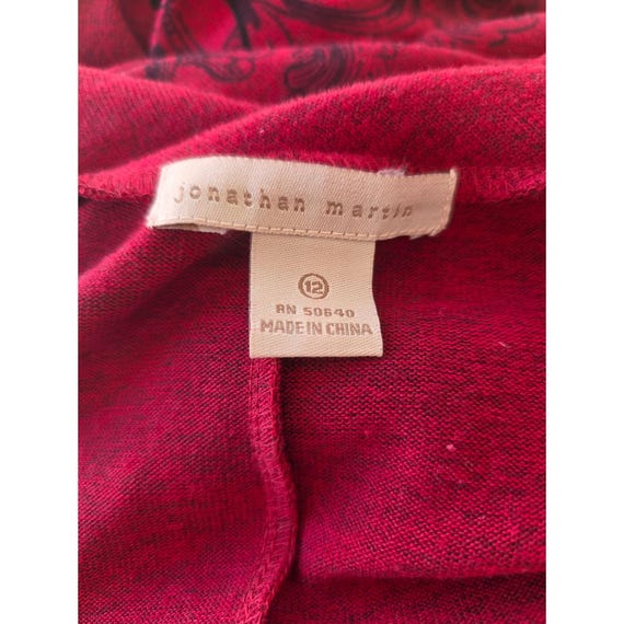 Jonathan Martin Y2K Raspberry Red Shift Dress Sz … - image 4