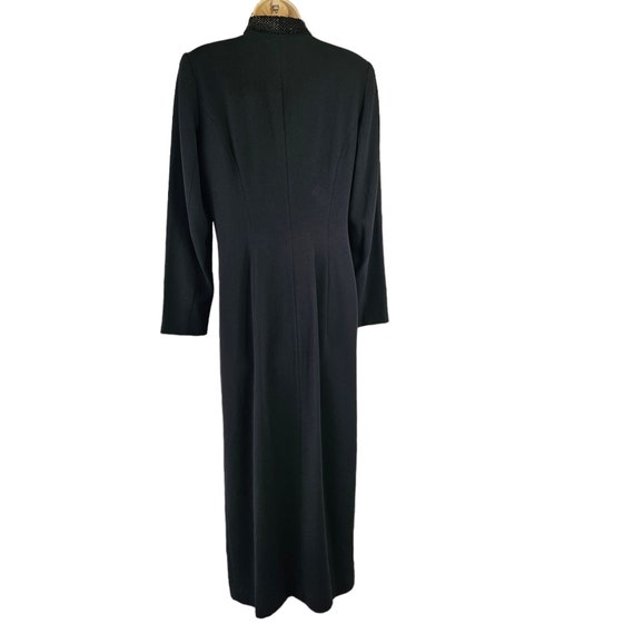 80s Kenar Double Breasted Maxi Coat Dress Beaded … - image 5