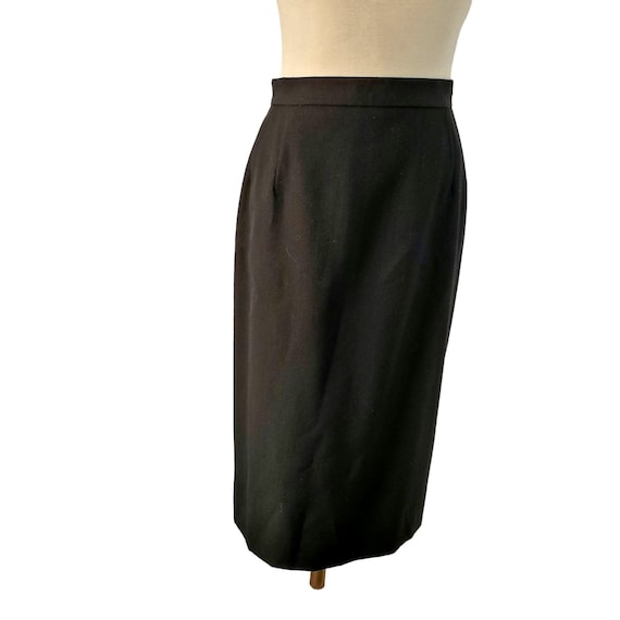 VTG Austin Reed Black Pencil Skirt Worsted Wool S… - image 1