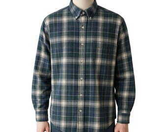 CABELA'S ブルー ホワイト チェック フランネル シャツ メンズ サイズ