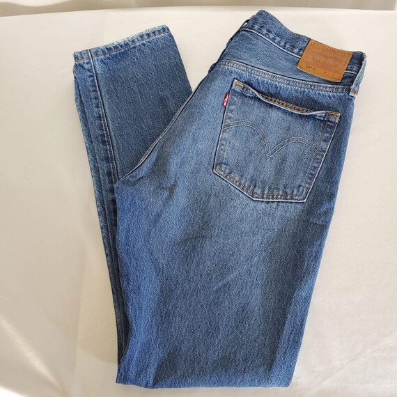 Levis 501 S XX Leather Patch 30/30 Med Wash E Red Tag Vintage | Etsy