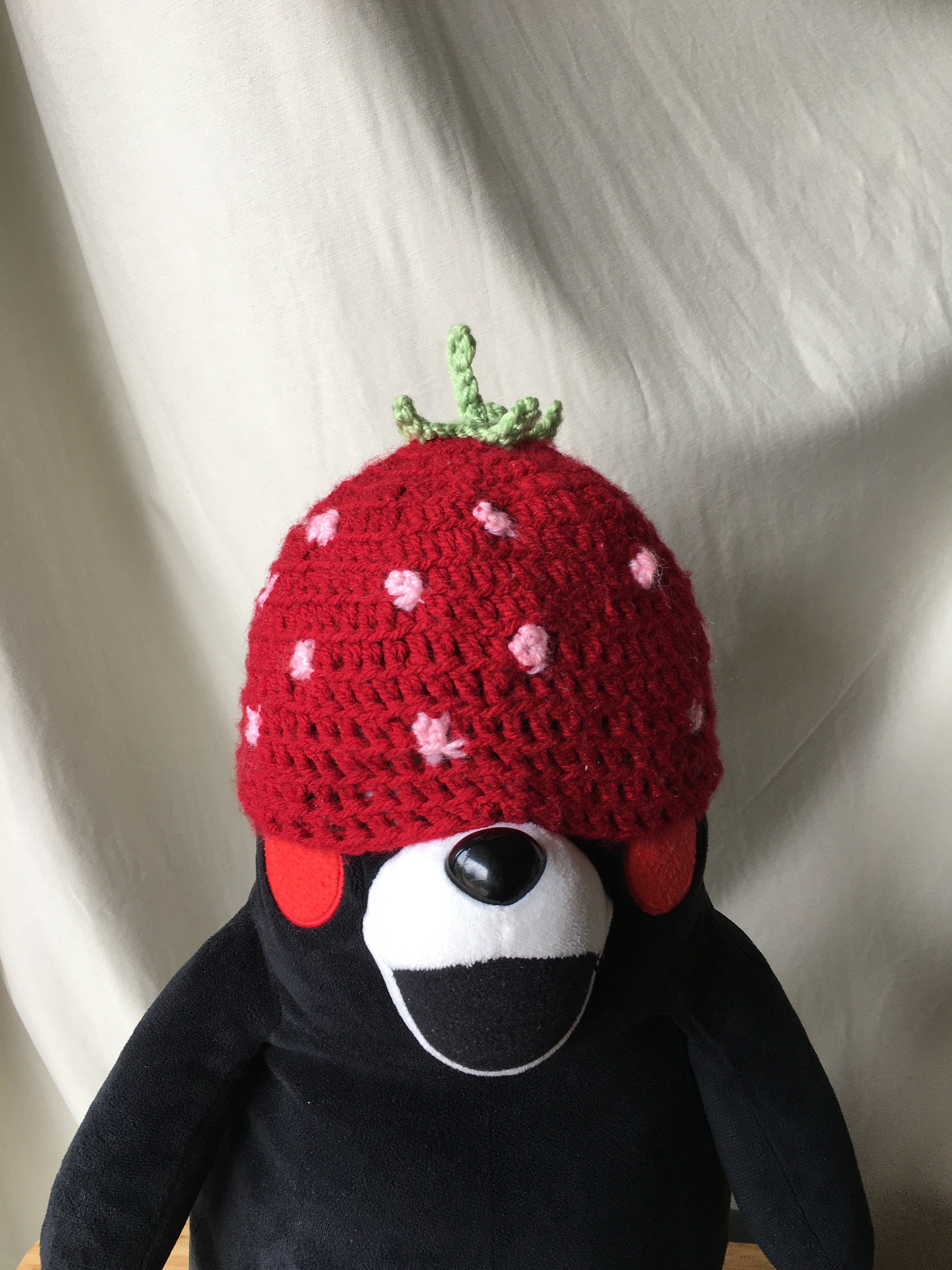 Strawberry beanie crochet beanie cute kids beanie for Etsy