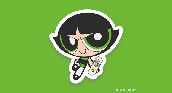 paper buttercup the powerpuff girls die cut sticker weather resistant stickers labels tags