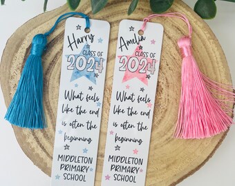 Personalised School Leavers Gift, Personalised School Leavers Bookmark, School Leaver 2024, Personalised Bookmark,Class of 2024