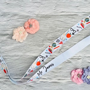 Personalised Teacher Lanyard, Custom Lanyard, Customised Name Teacher Lanyard, Gift For Teacher, Teacher Gift, Gift for Friend