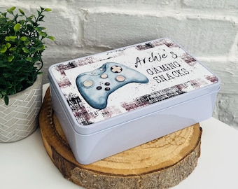 Personalised Gamer Tin, Gaming Gift, Gamer Treat Tin, Gaming Snacks Tin,Keepsake Gift, Gift For Gamer, Personalised Gamer Gift