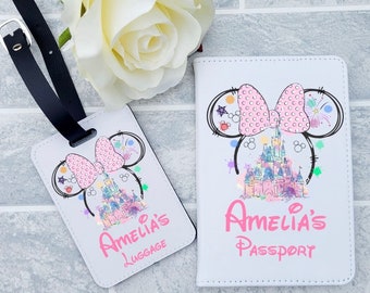 Personalised Disney Inspired Passport Cover, Disney Passport Cover, Disney Travel Gift, Personalised Passport Holder, Disney 2024 Gift