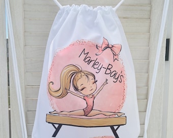 Personalised Girls Gymnastics Bag, Gymnastics Bag, Girls Gym Bag, Gifts For Gymnastics, Gymnastics Gifts For Girls