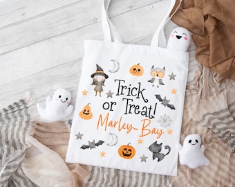 Personalised Halloween Gift Bag, Halloween Trick or Treat Bag, Halloween Bag, Personalised Halloween Bag, Halloween Gift