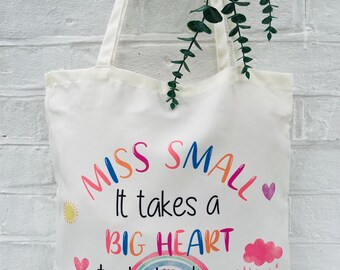 Personalised Teacher Bag, Personalised Teacher Rainbow Tote Bag, Teacher Gifts, School Leavers Gifts, Teacher Appreciation Gift,