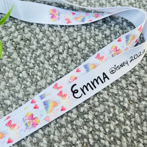 Disney Personalised Lanyard, Custom Lanyard, Customised Name Teacher Lanyard, Nurse Gift, Teacher Gift, Gift for Friend, Disney Travel Gift