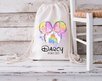 Personalised Disney Gym Bag, Disney Bag, Disneyland Bag, Disney World Bag, Gift For Disney Lovers, Disney gift, Disney 2023