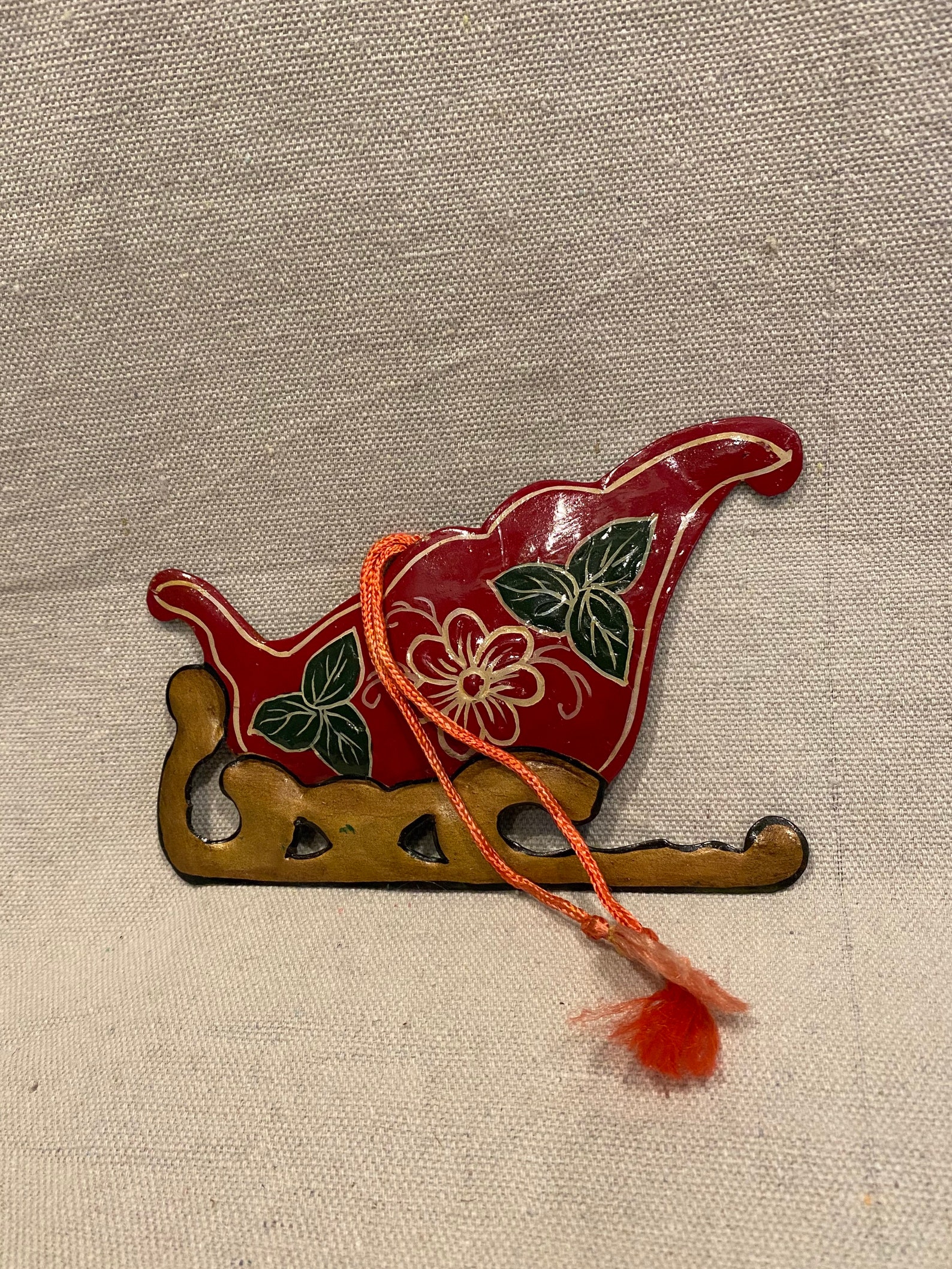 Hand Painted Metal Sled/vintage Christmas Decor - Etsy