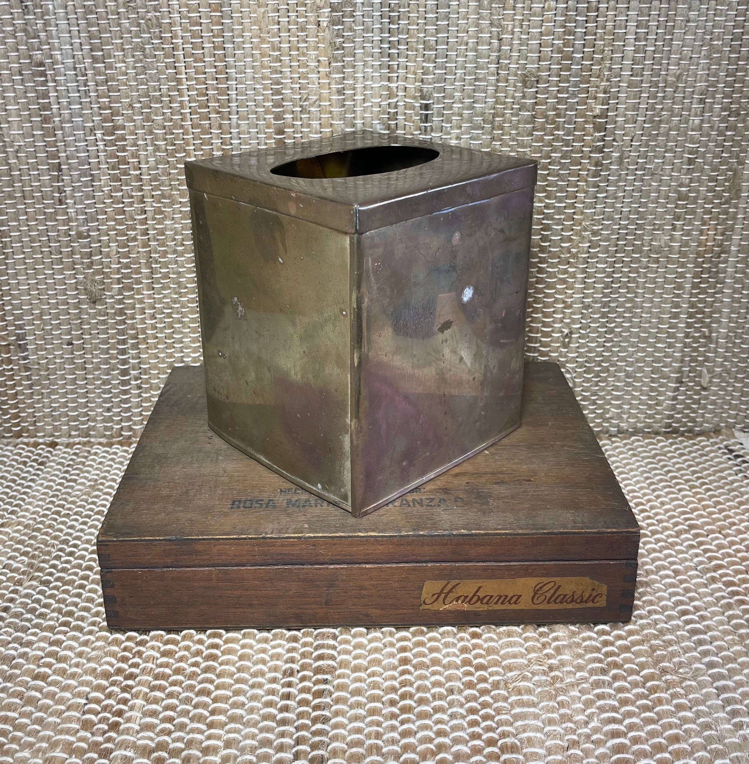 Vintage Brass Tissue Box Cover/Vintage Home Decor/Vintage Etsy