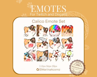 Calico Cat Emote Set