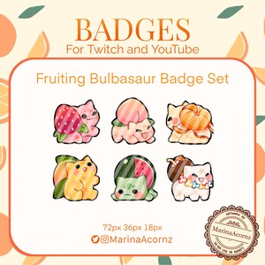 Fruiting Bulbasaur Badge Set