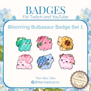 Blooming Bulbasaur Badge Set