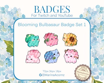 Blooming Bulbasaur Badge Set