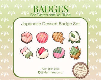 Japanese Dessert Badge Set