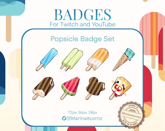 Popsicle Badge Set