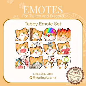 Red Tabby Katze Emote Set