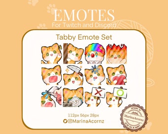 Red Tabby Cat Emote Set