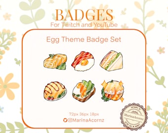 Egg Theme Badge Set