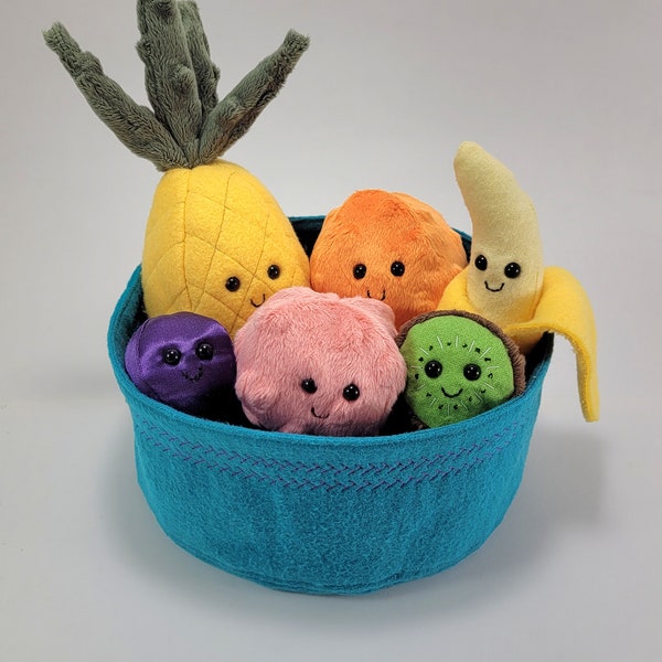 Happy Fruit Bowl, Plushies, Play Food