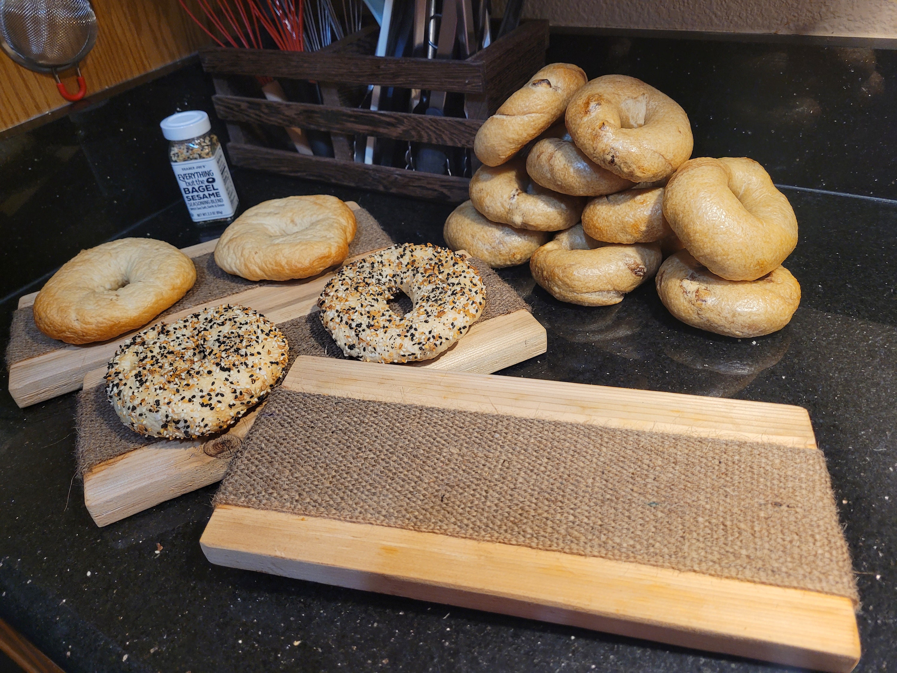 All Natural Cedar Bagel Boards Etsy