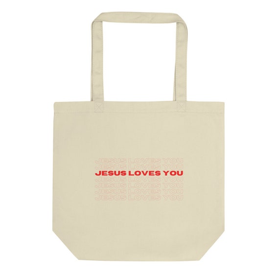Christian Tote Bag Jesus Loves You Tote Bag Bible Tote Bag - Etsy Norway