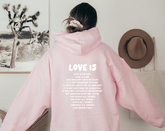 Love Is Christian Hoodie: 1 Corinthians 13, Faith Apparel
