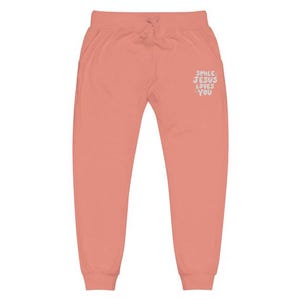 Smile Jesus Loves You Set: Christliches Rundhals-Sweatshirt & Jogginghose Bild 5