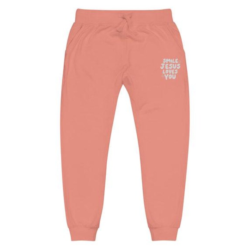 Smile Jesus Loves You Set: Christliches Rundhals-Sweatshirt & Jogginghose Bild 5