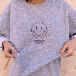 Christian Embroidered Crewneck, Ive Got The Joy, Christian Sweatshirt, Christian Sweatshirt, Christian Clothing, Christian Apparel, Trendy