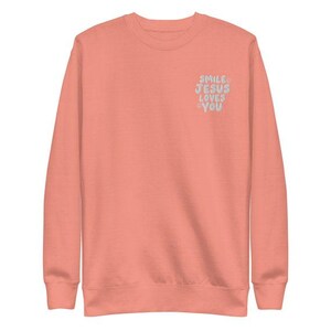 Smile Jesus Loves You Set: Christliches Rundhals-Sweatshirt & Jogginghose Bild 3