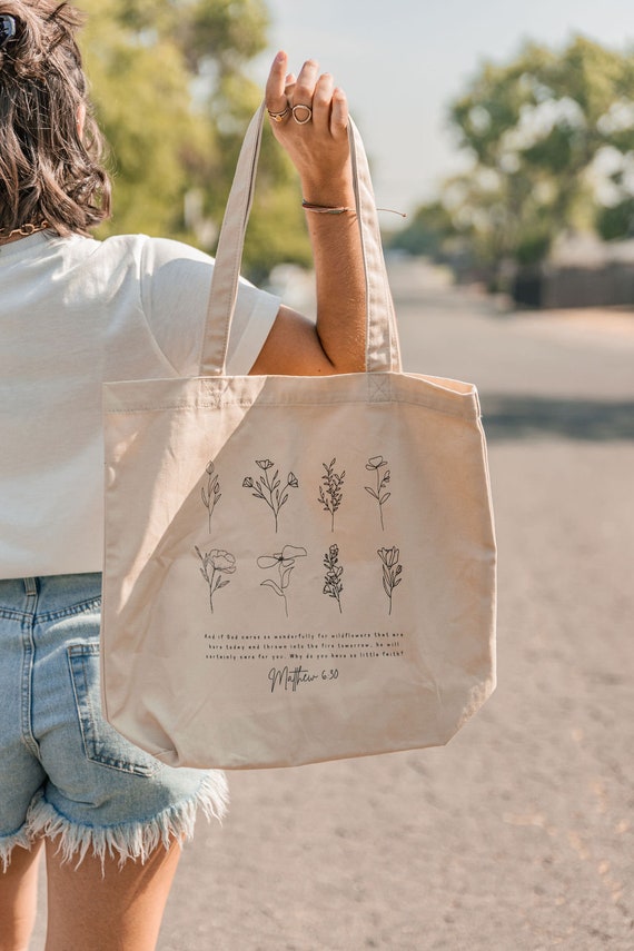 She is Like a Wildflower Tote Bag – ALLDAY US