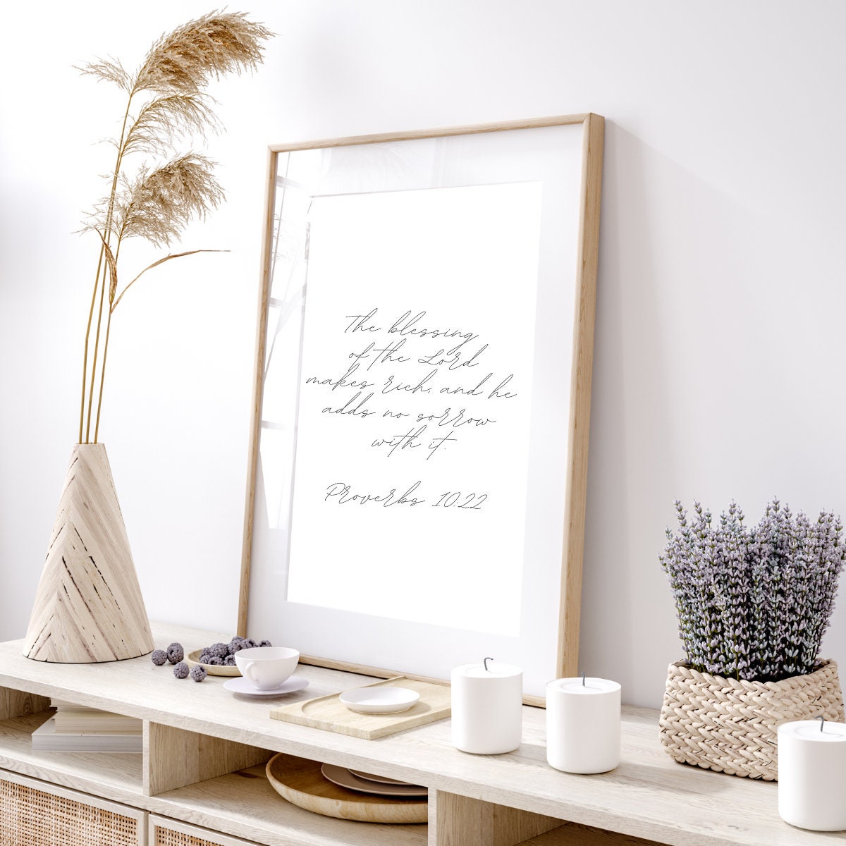 Proverbs 10:22, Digital Print, Modern Scripture Decor, Bible Wall Art ...