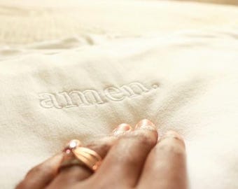 Embroidered Amen Sweatshirt: Christian Crewneck, Cozy Faith Gift