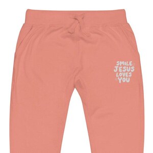 Smile Jesus Loves You Set: Christliches Rundhals-Sweatshirt & Jogginghose Bild 4