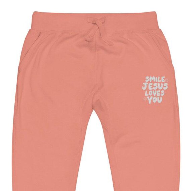 Smile Jesus Loves You Set: Christliches Rundhals-Sweatshirt & Jogginghose Bild 4