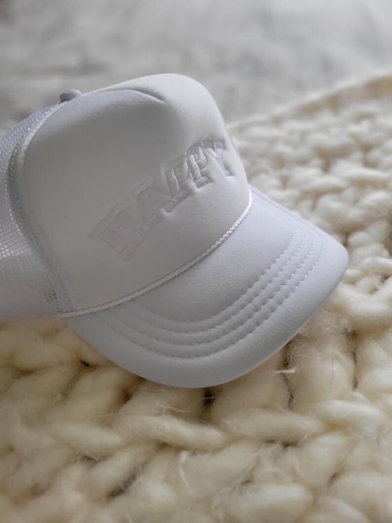 Gorra de camionero de espuma cristiana feliz: ropa basada en la fe imagen 2