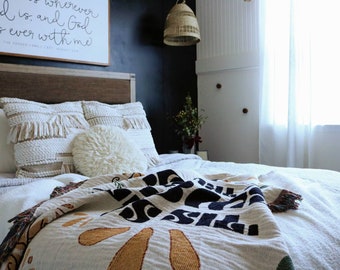 Christian Woven Throw Blanket: 'Tis So Sweet', Mid Century Decor