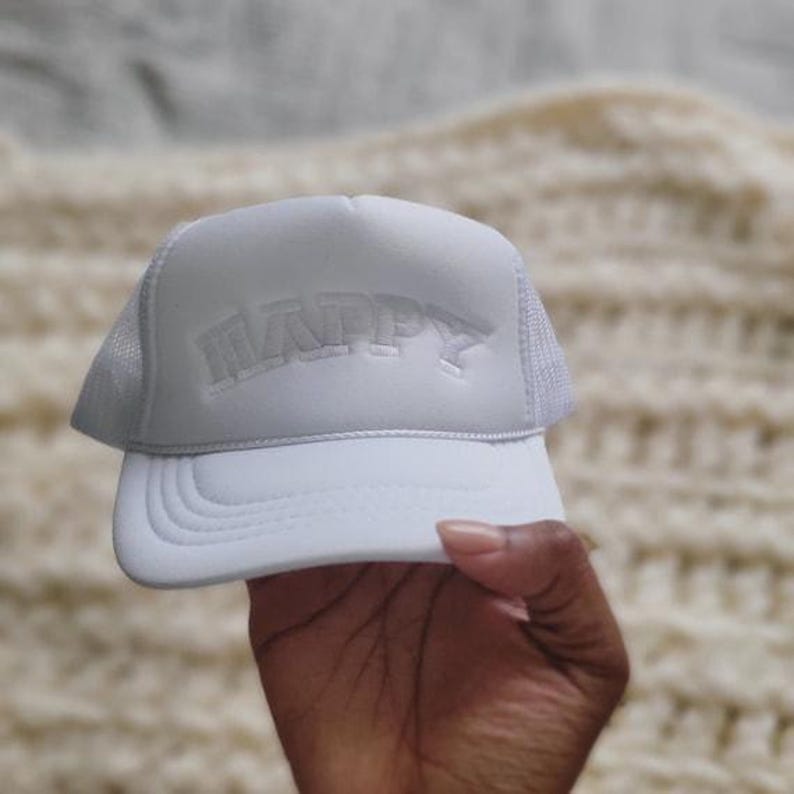 Gorra de camionero de espuma cristiana feliz: ropa basada en la fe imagen 1